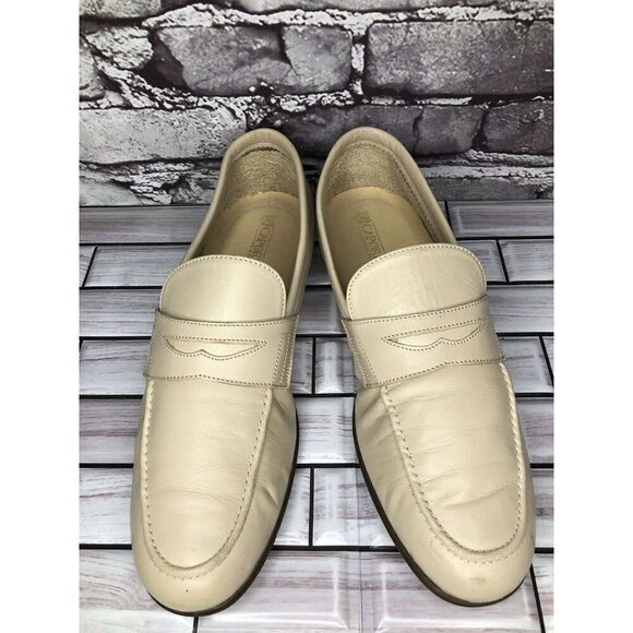 Caporicci Ivory Leather Casual Penny Loafers Driving Shoes Men’s Sz 42EU/9M US - Picture 16 of 16